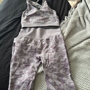 Gymshark camo workout set